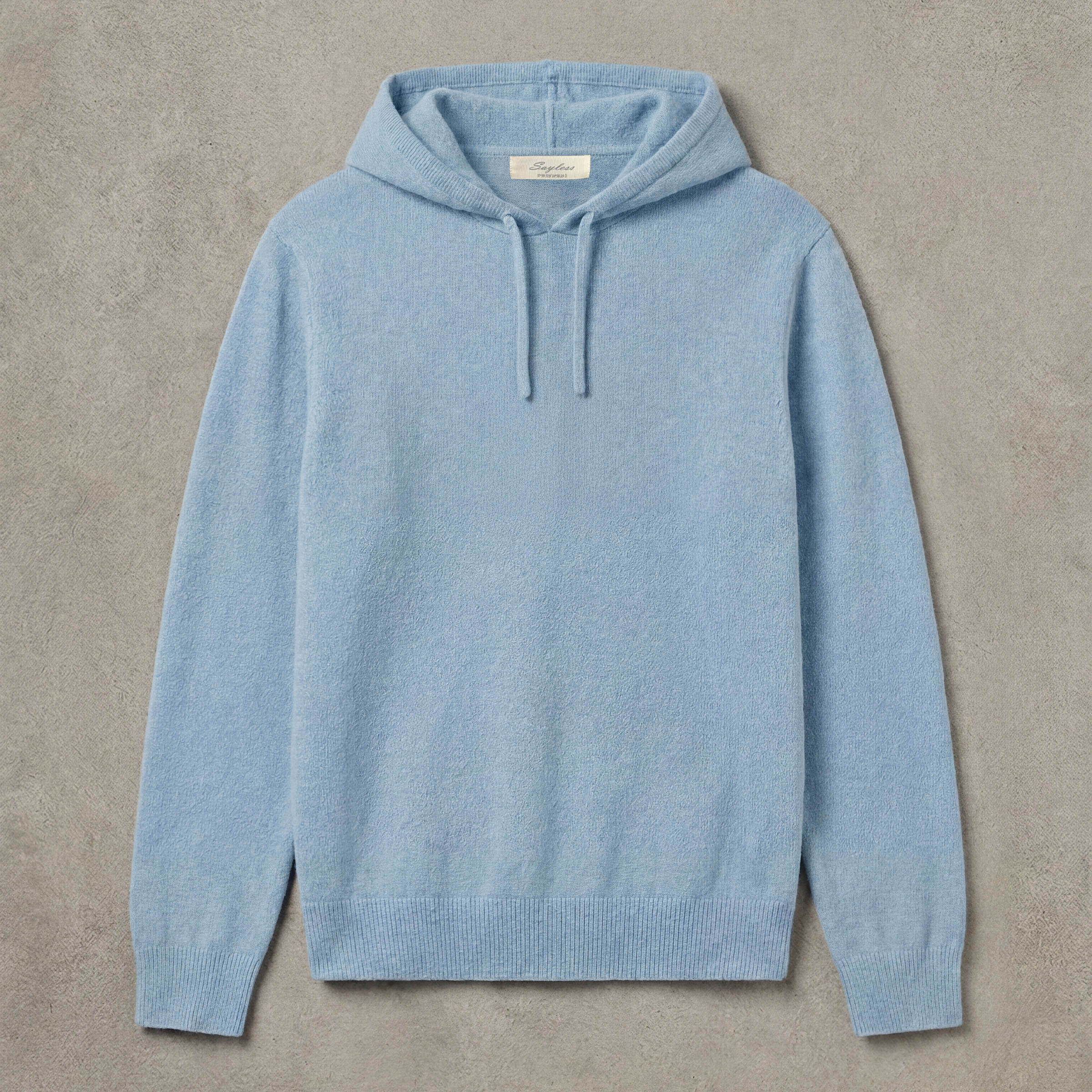 Ljusblå Kashmir Hoodie