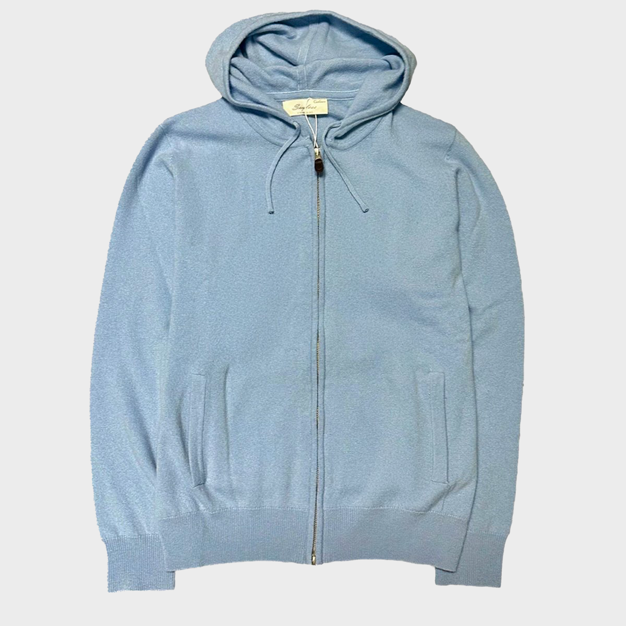 Khaki Cashmere Zip Hoodie