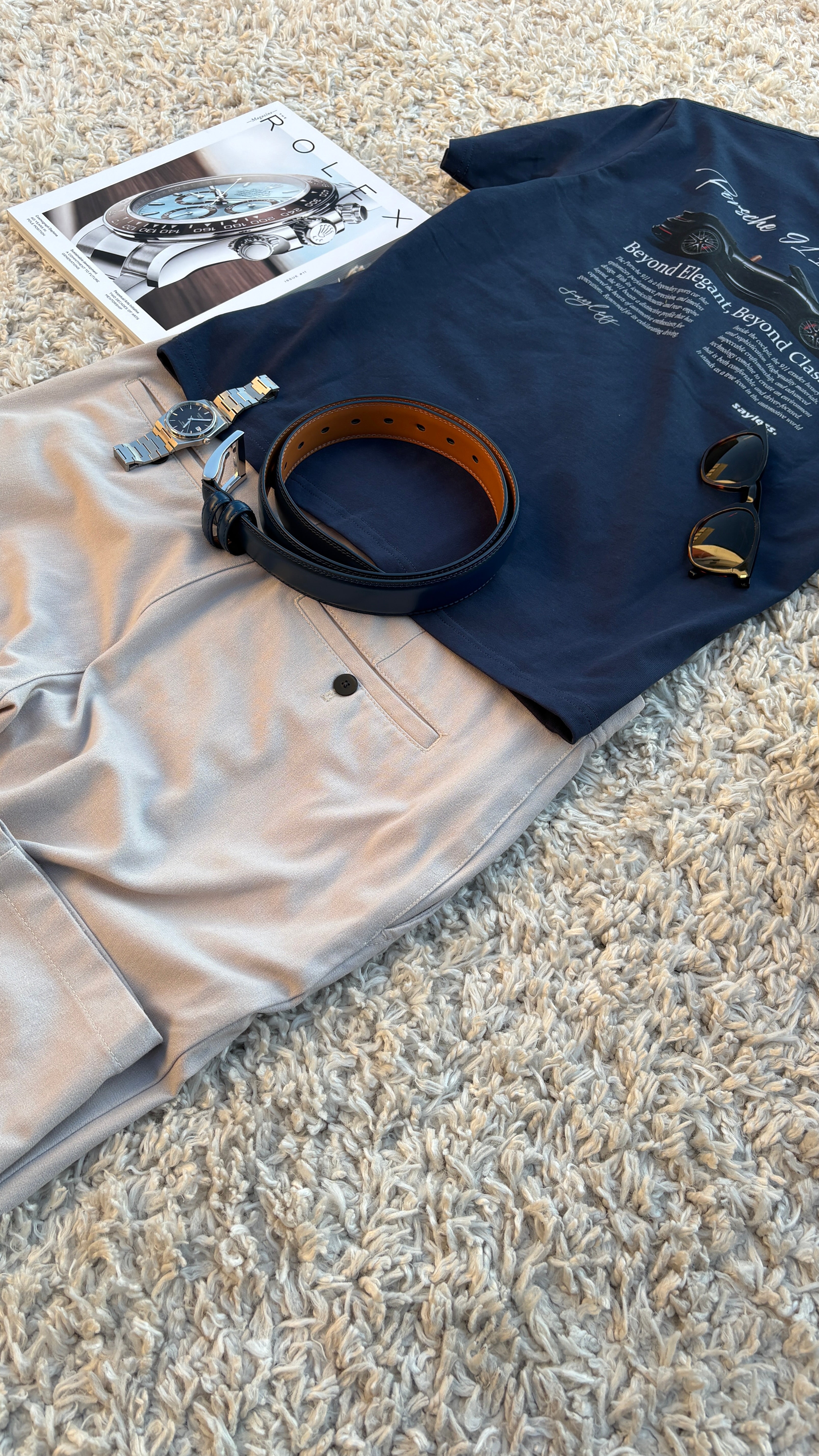 Marinblå Porsche T-shirt | Navy Porsche T-shirt