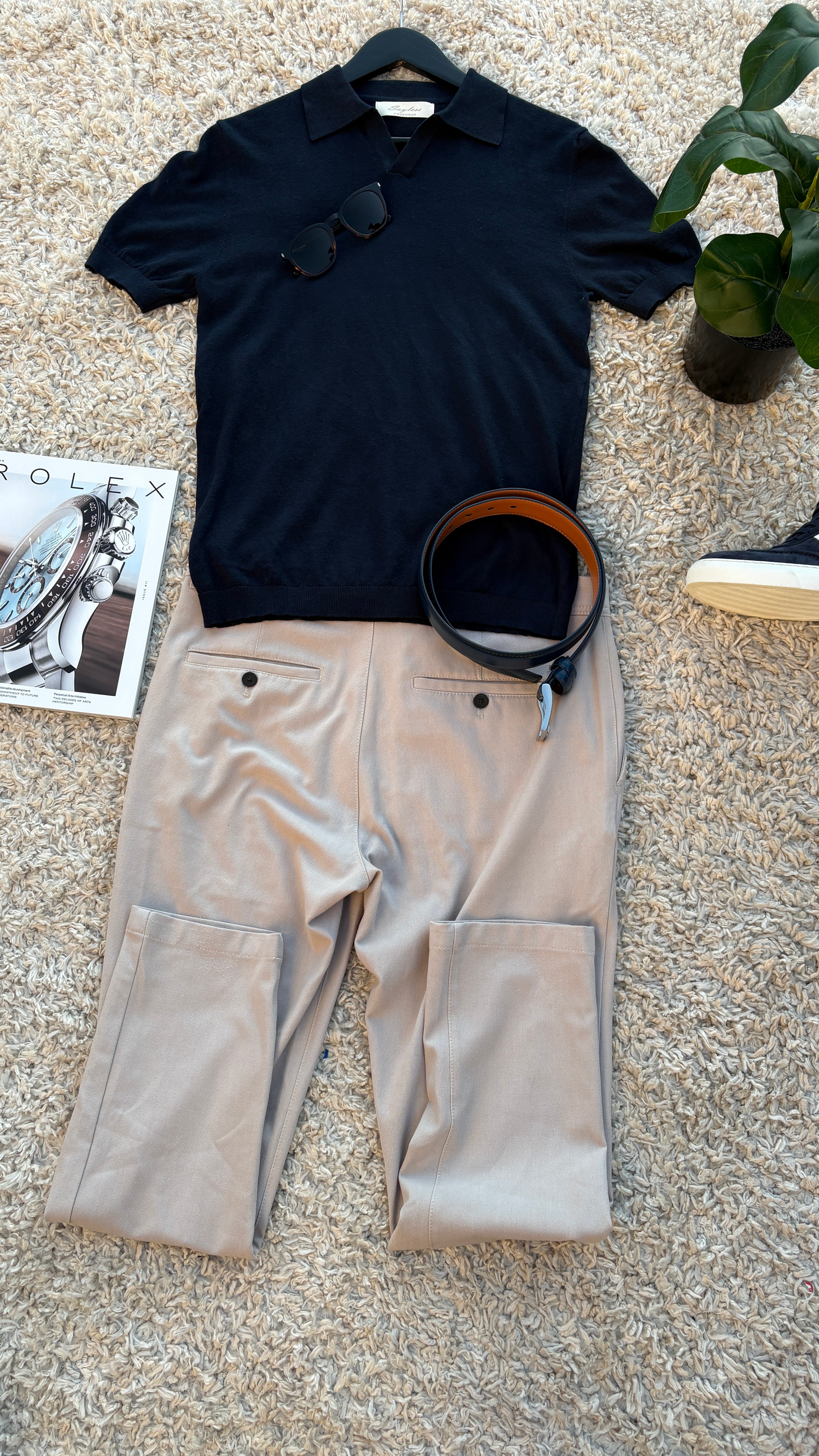 Marinblå pikétröja | Navy polo shirt