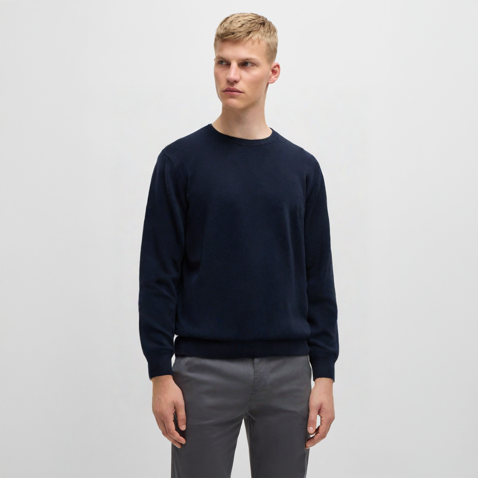 Navy Cashmere Sweatshirt
