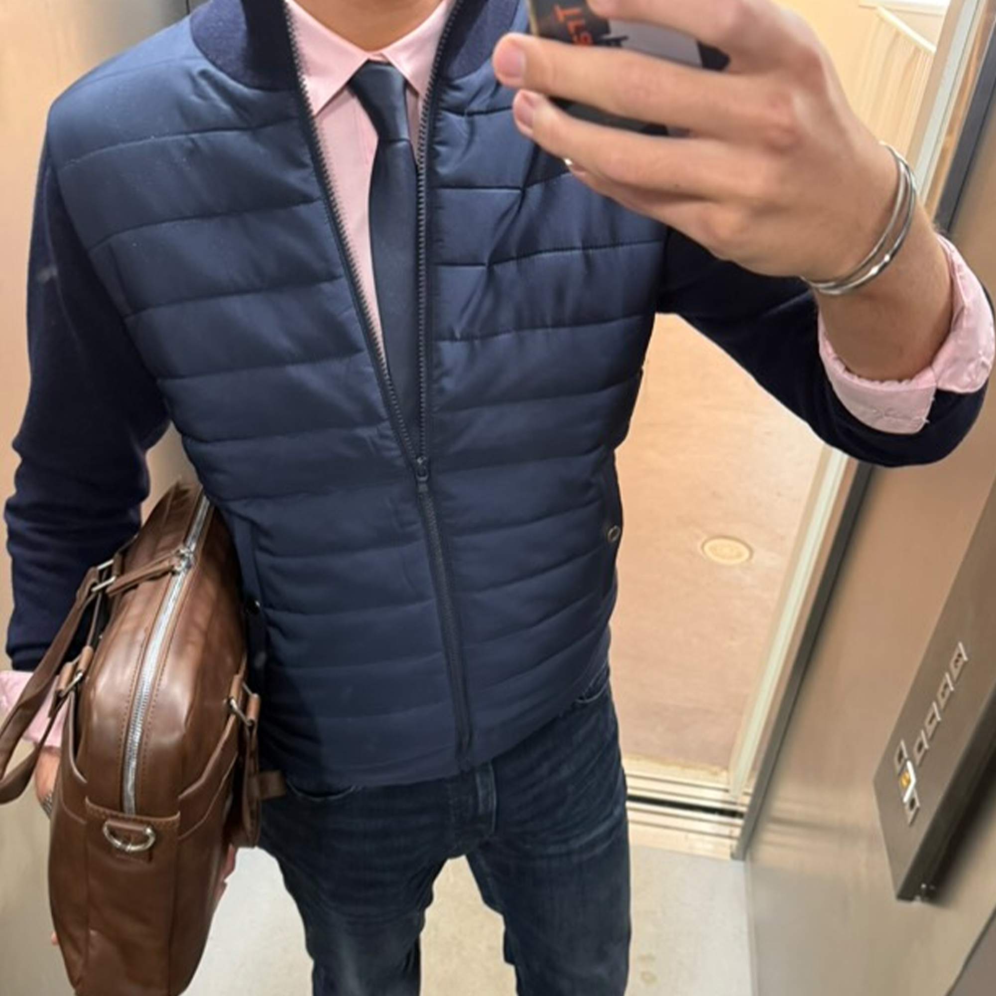 Merino Cardigan Zip Jacket Navy