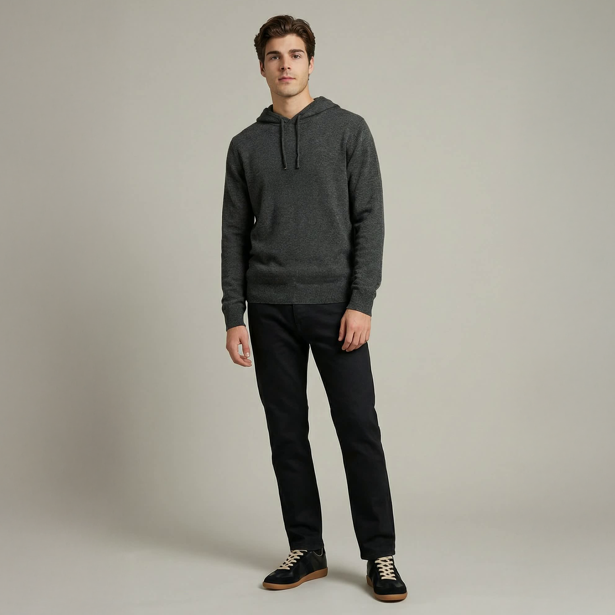 Mörkgrå Kashmir Hoodie
