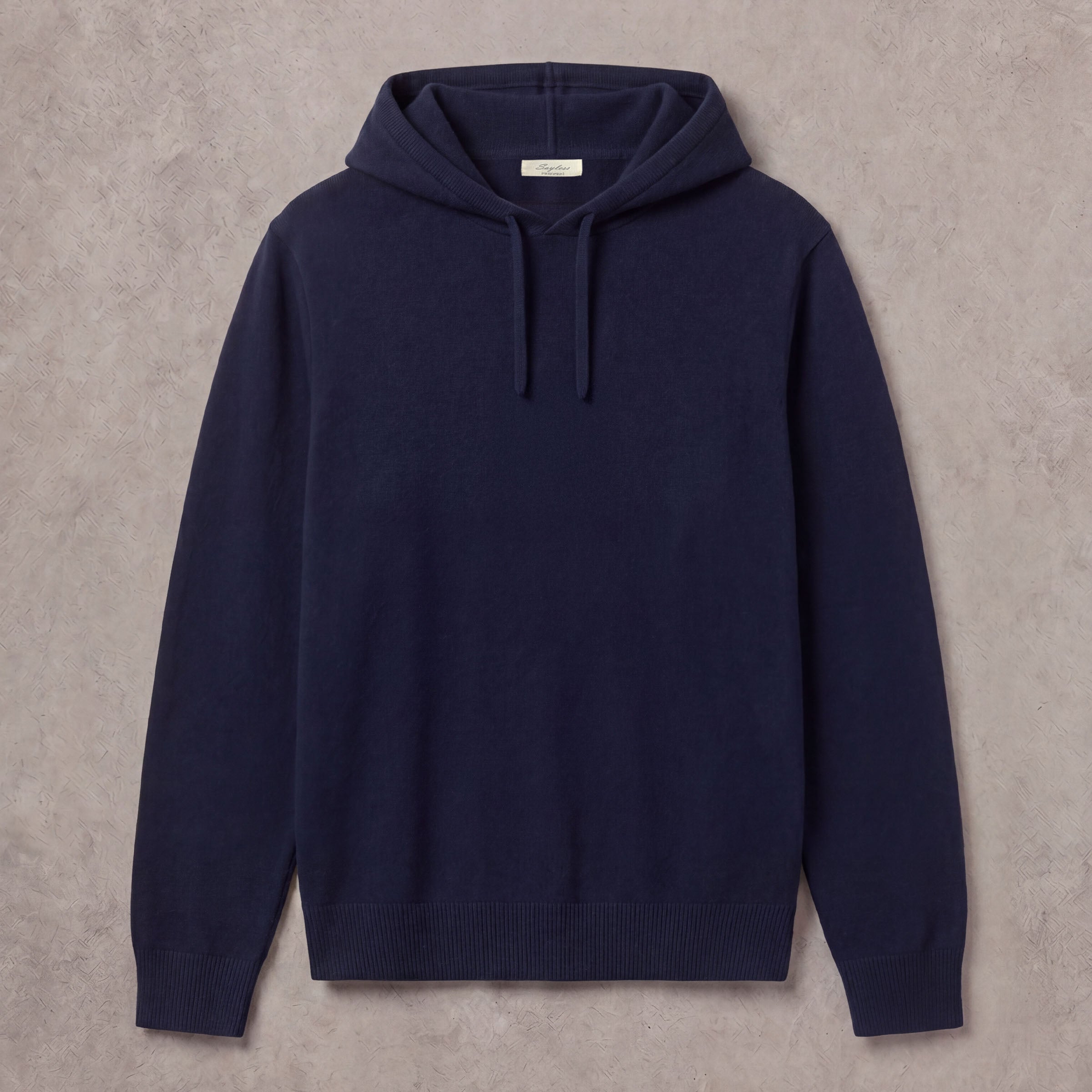 Marinblå Kashmir Hoodie