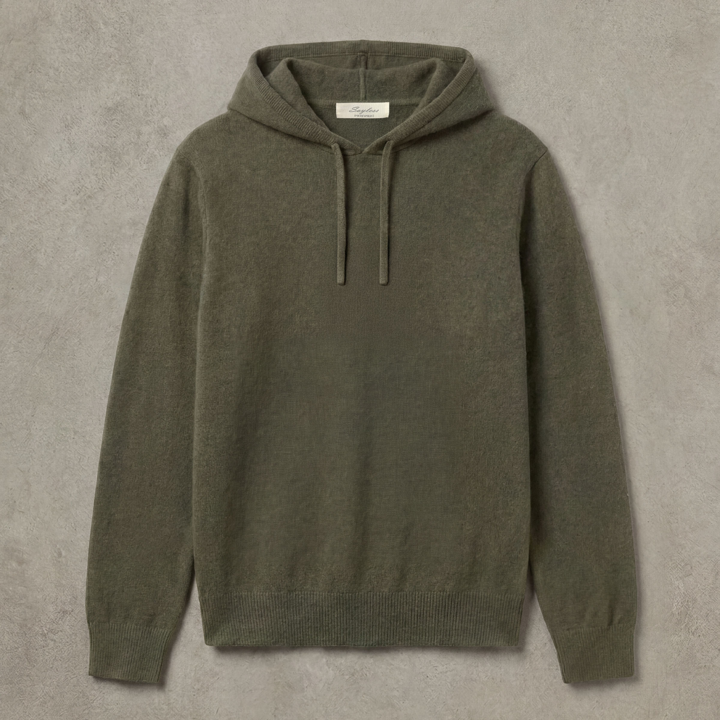 Olive Grön Kashmir Hoodie