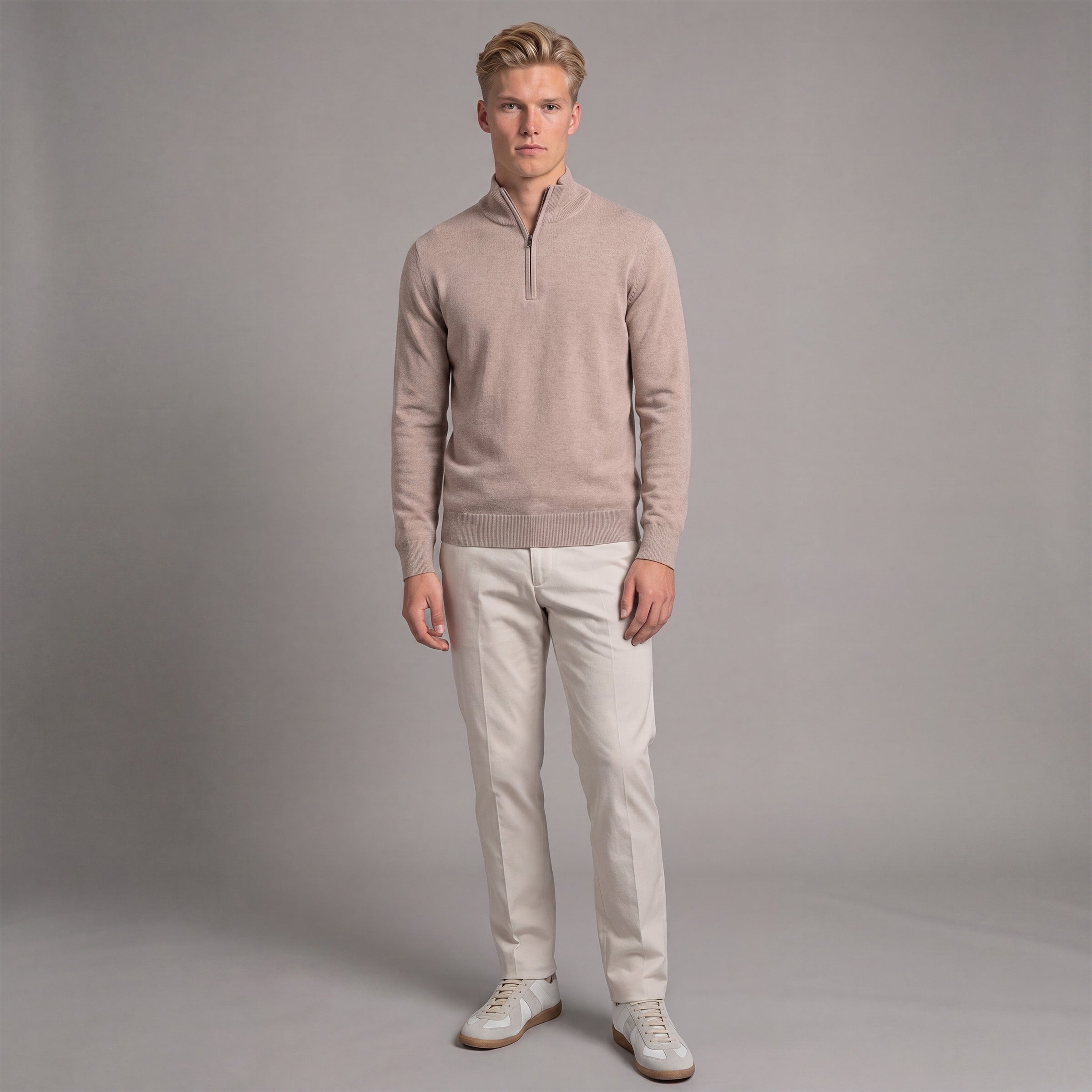 Augusto Quarter Zip - Khaki