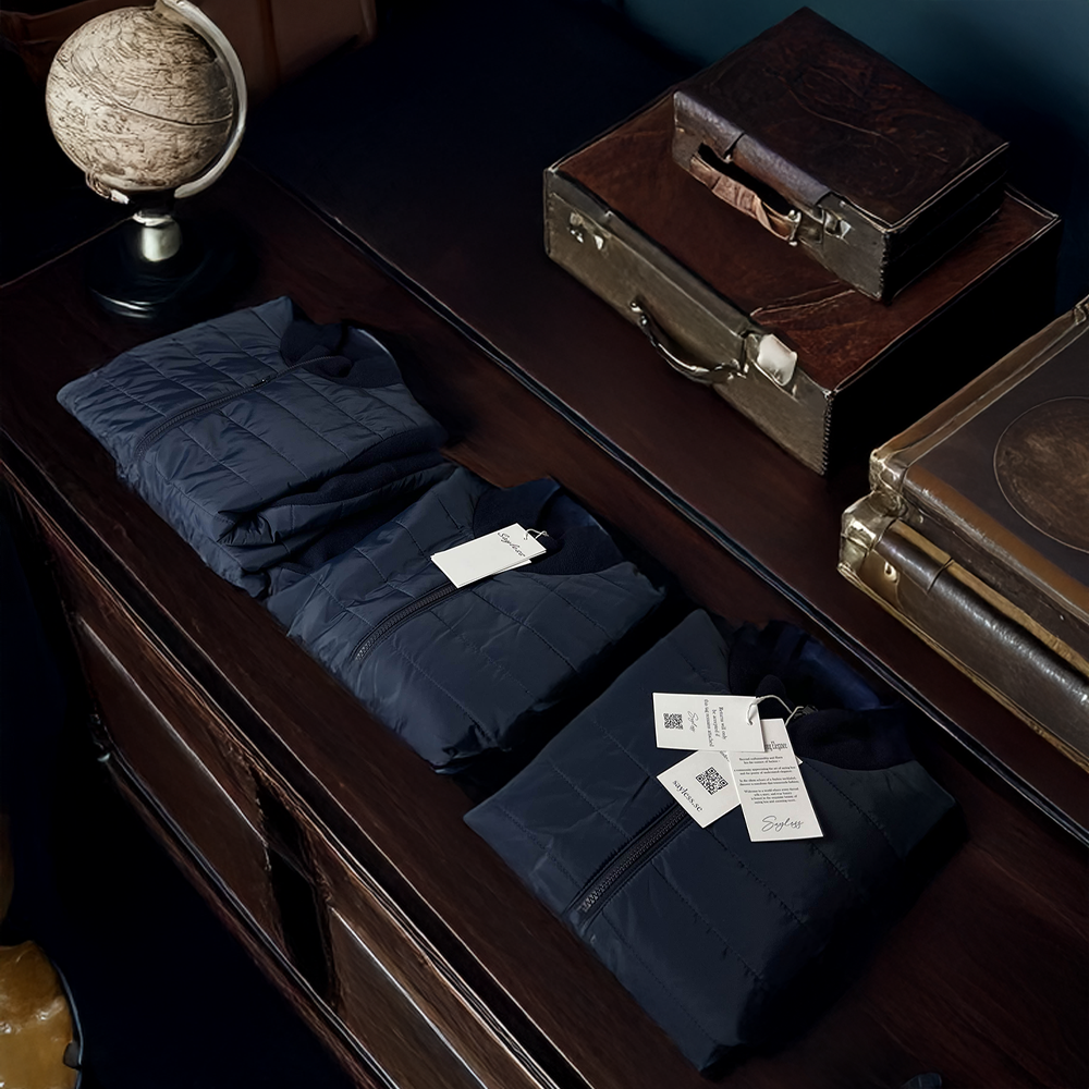 Merino Cardigan Zip Jacket Navy