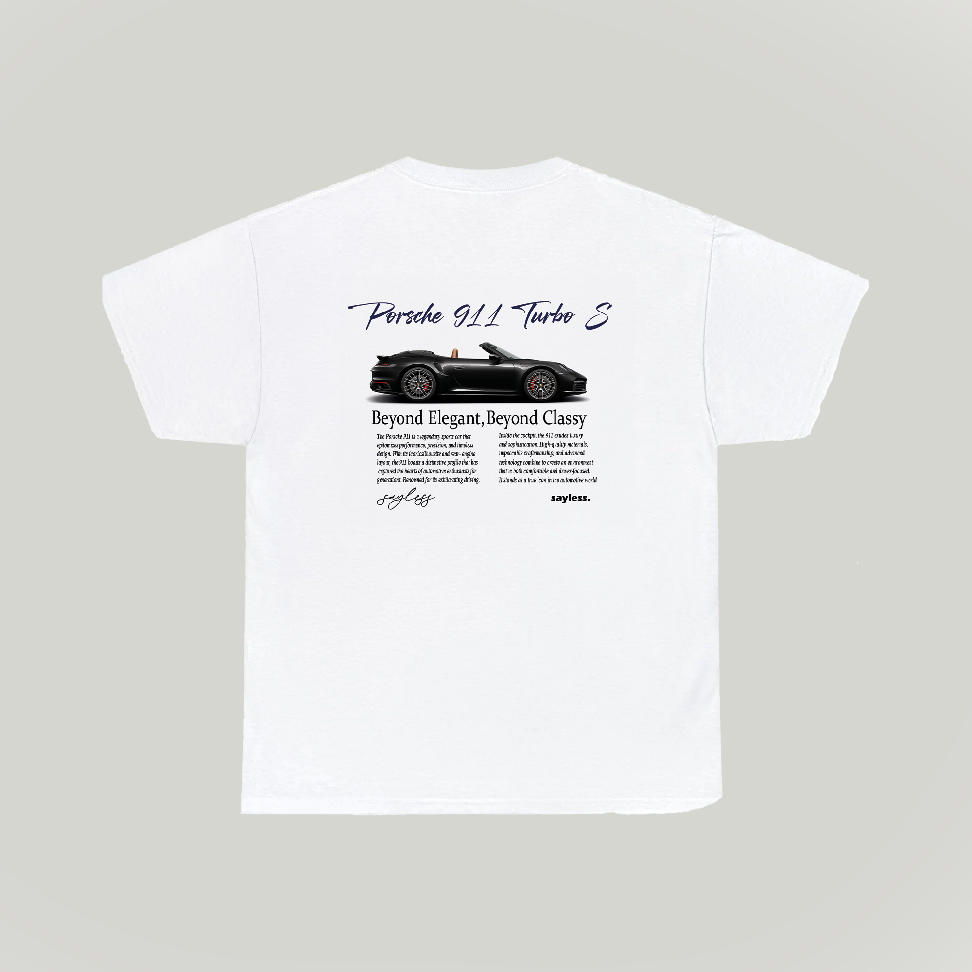 T-Shirt Turbo S



 Denna t-shirt är ett måste för alla motorsportentusiaster.
Material: 100% bomull Tygvikt: 180 GSMPassform: Klassisk, sann till storleken













-Shirt Turbo