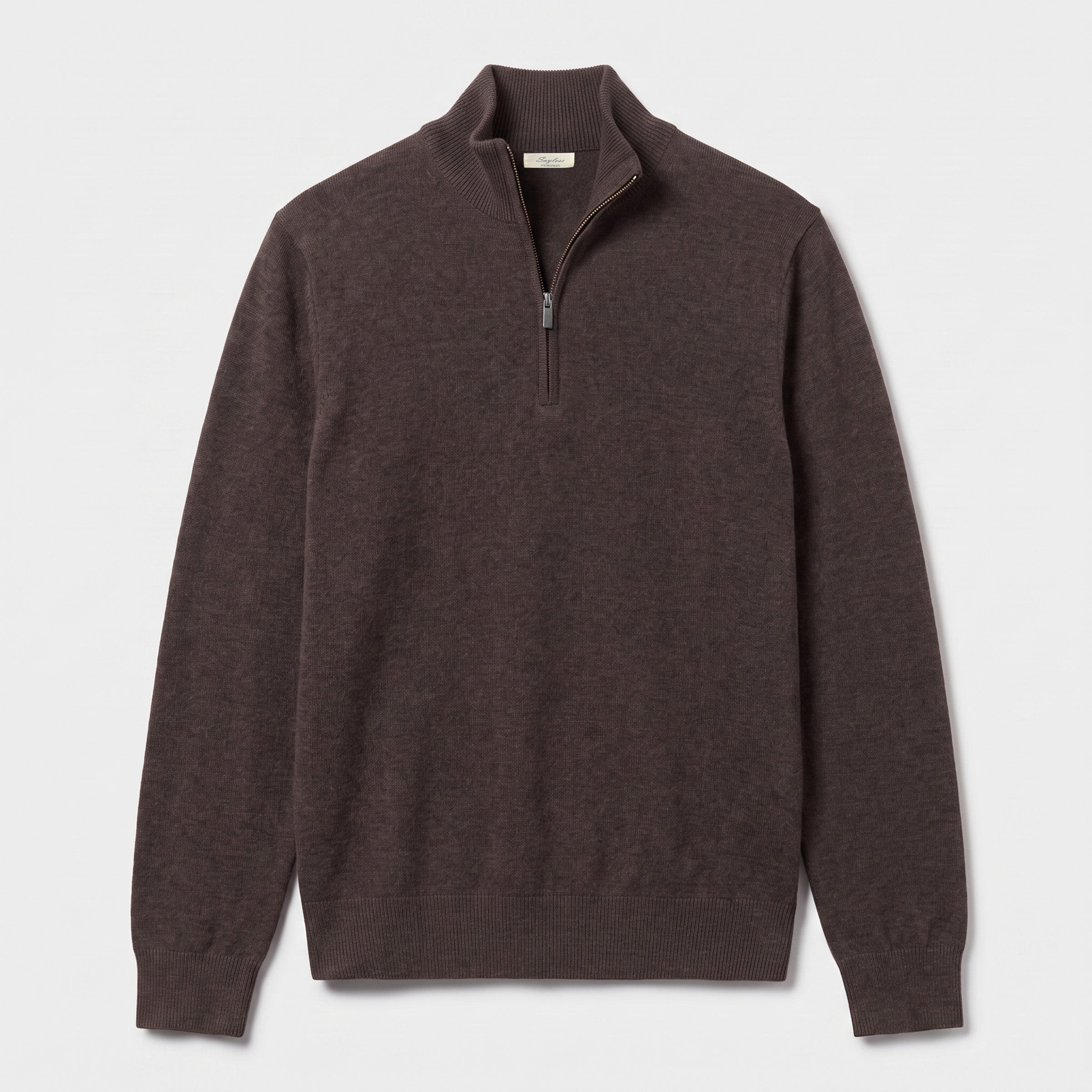 Augusto Quarter Zip - Brown
