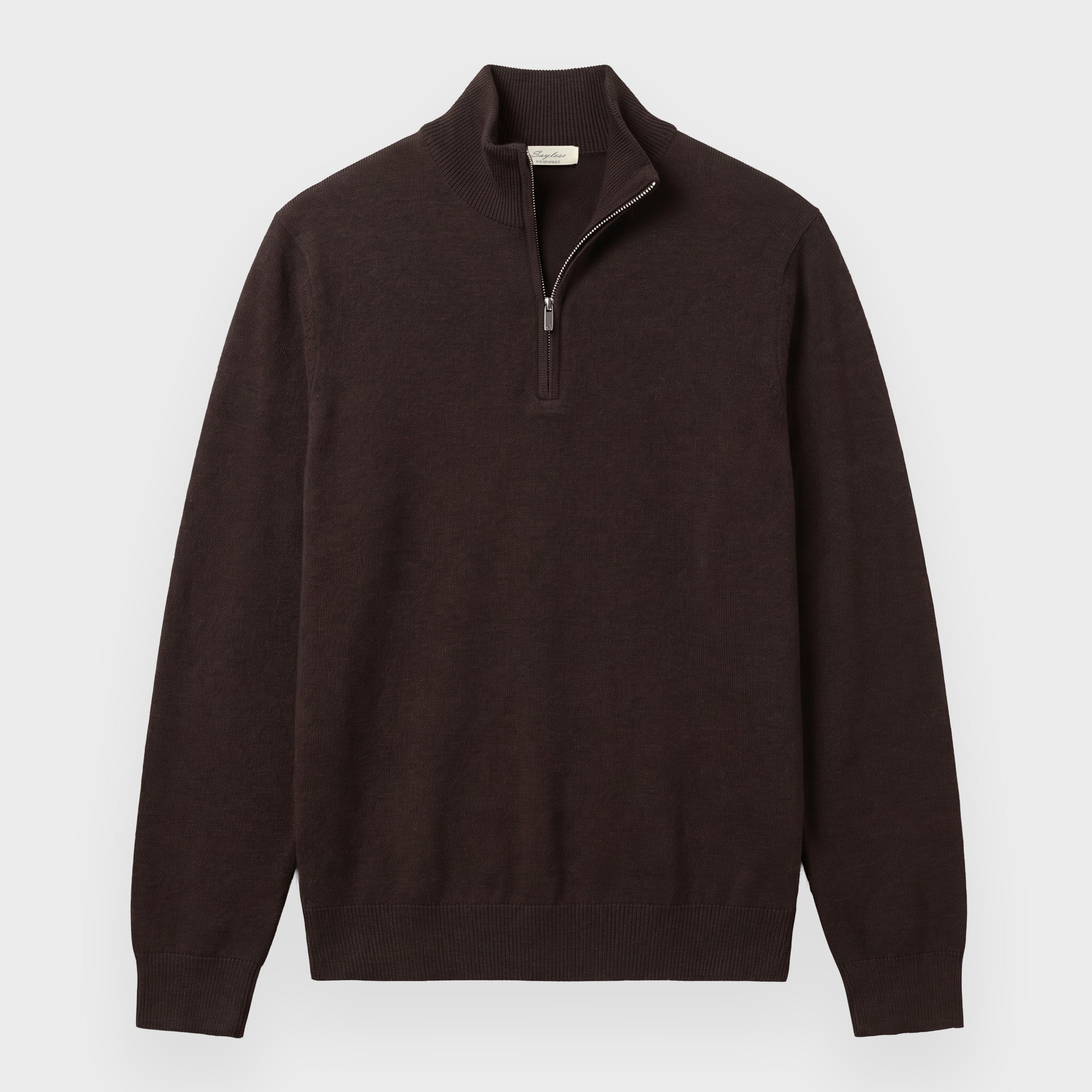 Augusto Quarter Zip - Brown