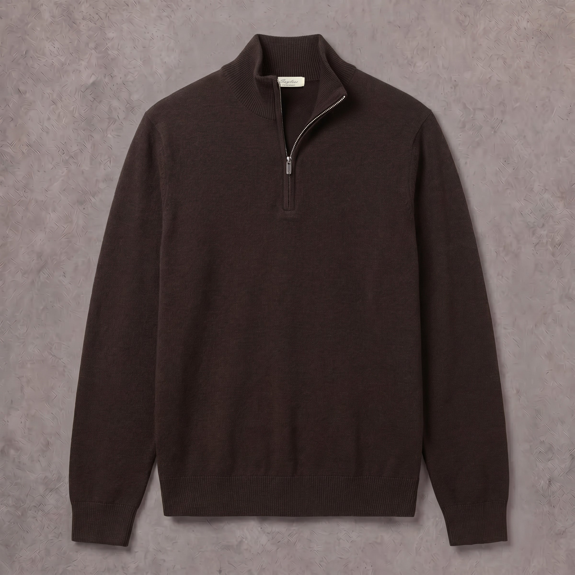 Augusto Quarter Zip - Brown