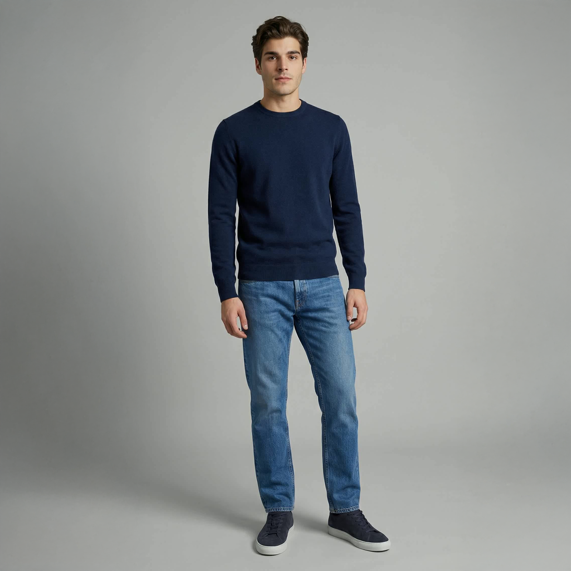 Marinblå Kashmir Sweatshirt