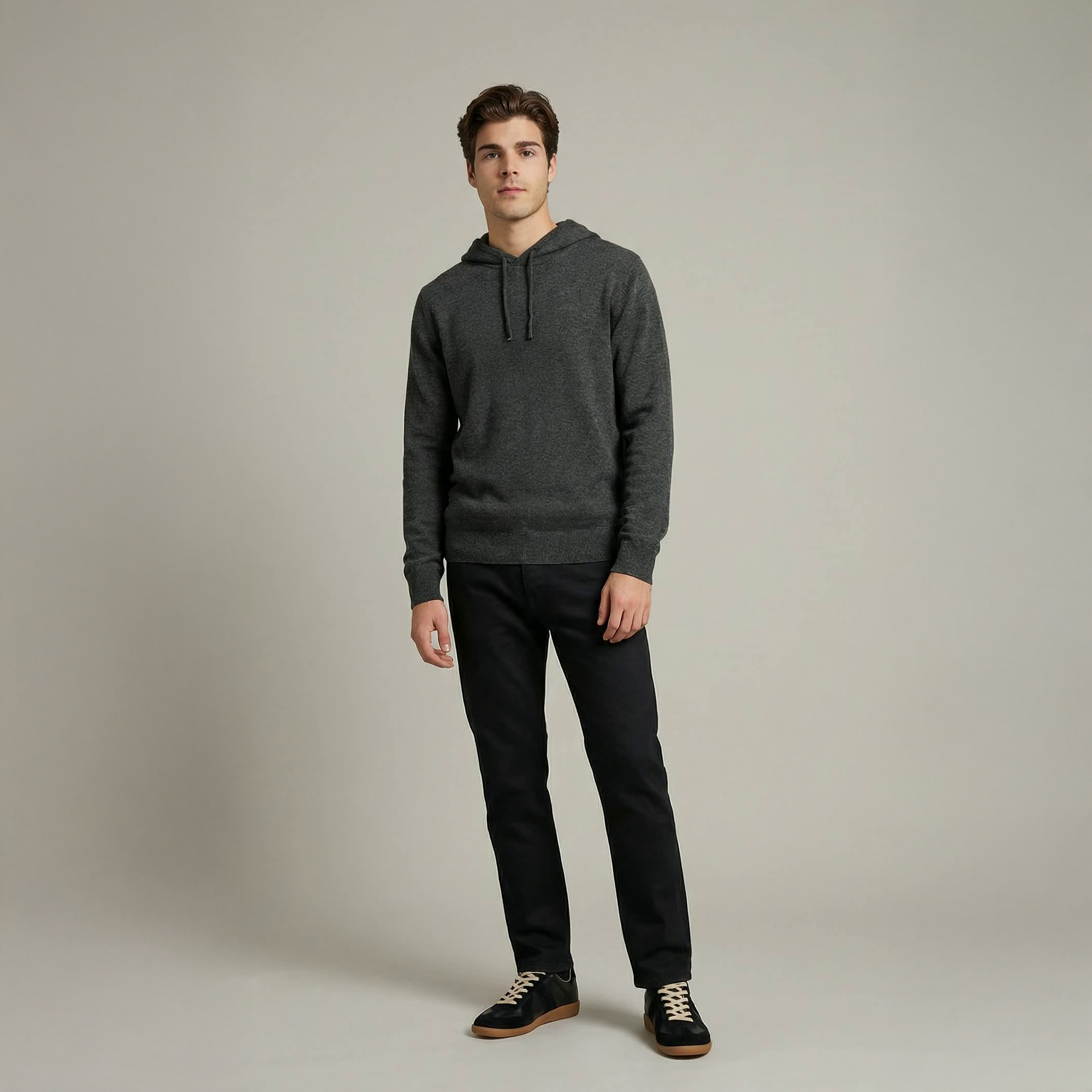 Mörkgrå Kashmir Hoodie