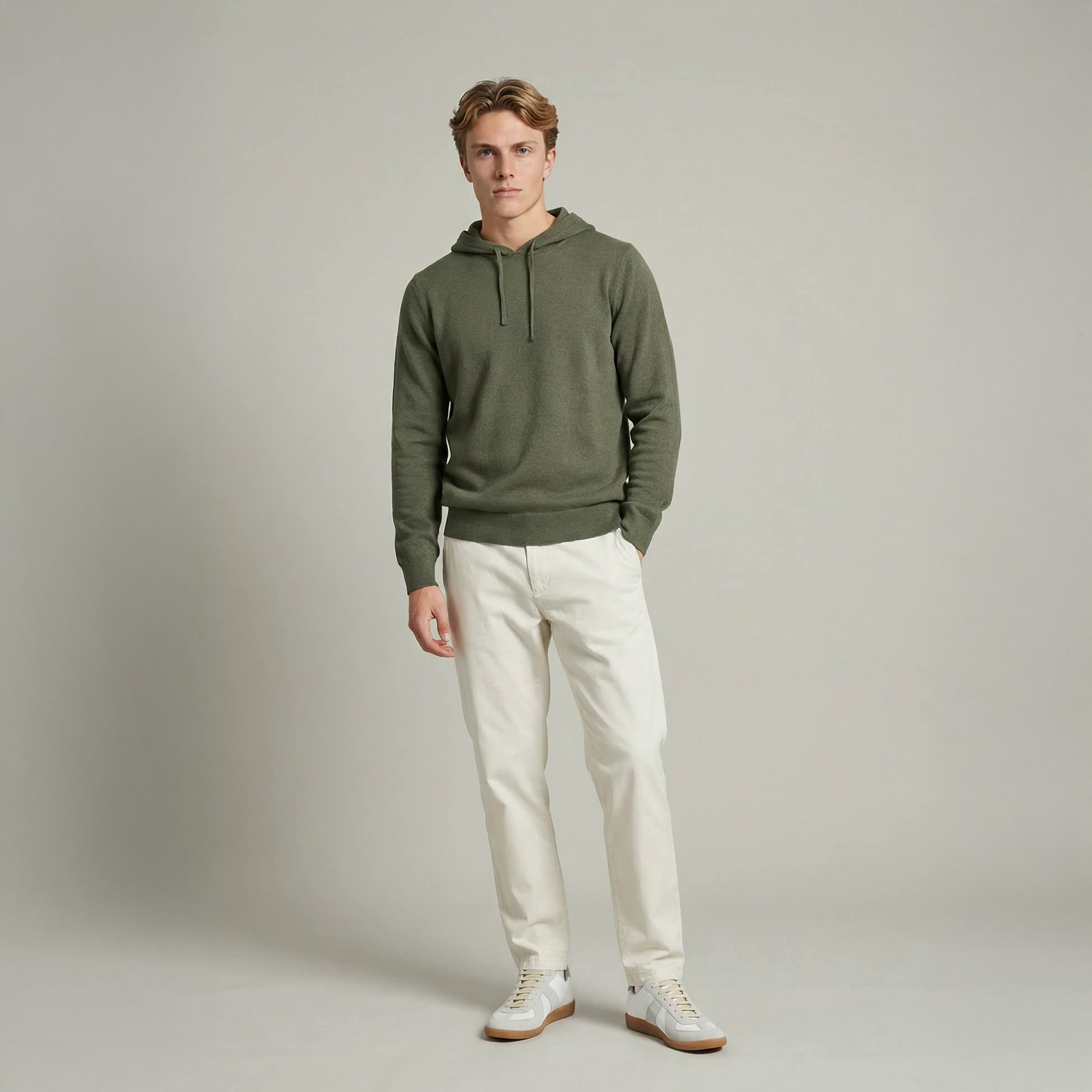 Olive Grön Kashmir Hoodie