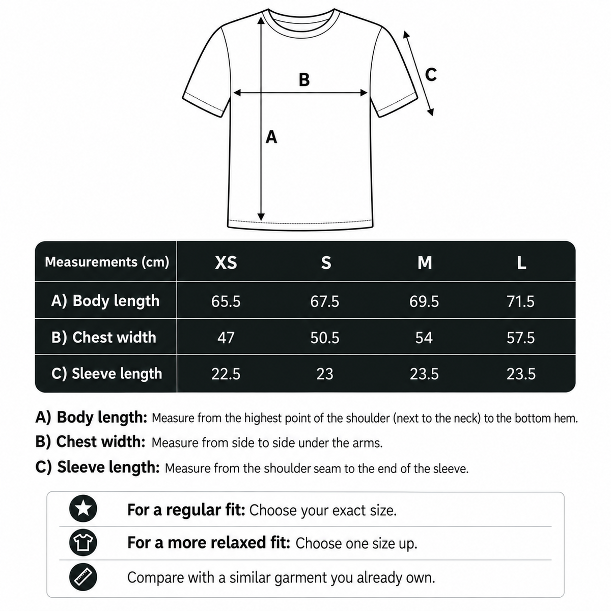 Storleksguide för Turbo S Premium Tee Set